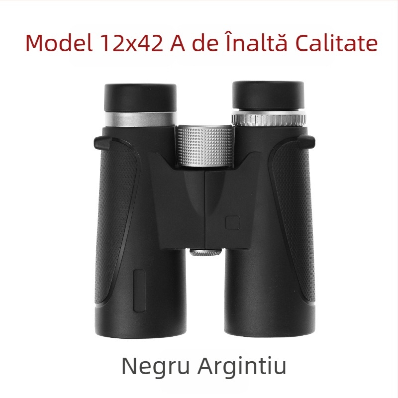 Binoclu cu design AB cu tuburi duale, mărire 10x, rezistent la șocuri, husă din cauciuc exterior, câmp vizual 109 m/1000 m