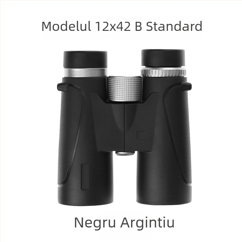 Binoclu cu design AB cu tuburi duale, mărire 10x, rezistent la șocuri, husă din cauciuc exterior, câmp vizual 109 m/1000 m