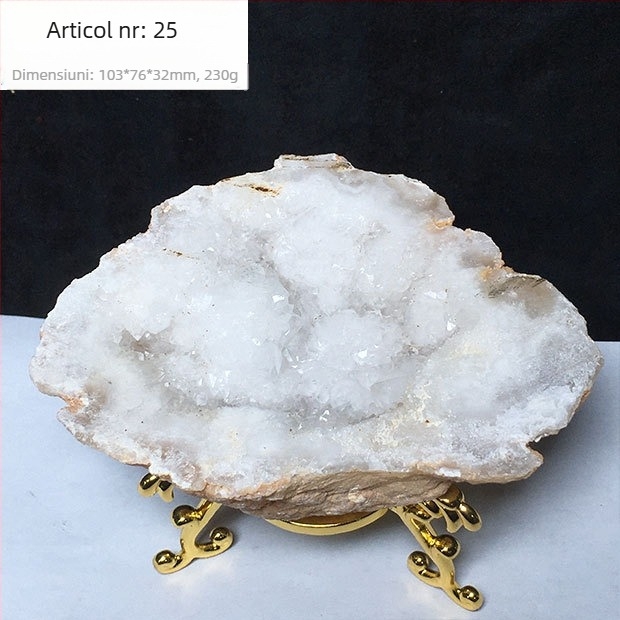 Brățară cu motiv coș de prosperitate și pungă de bani, cristal demagnetizat, piatră brută, decor pentru birou