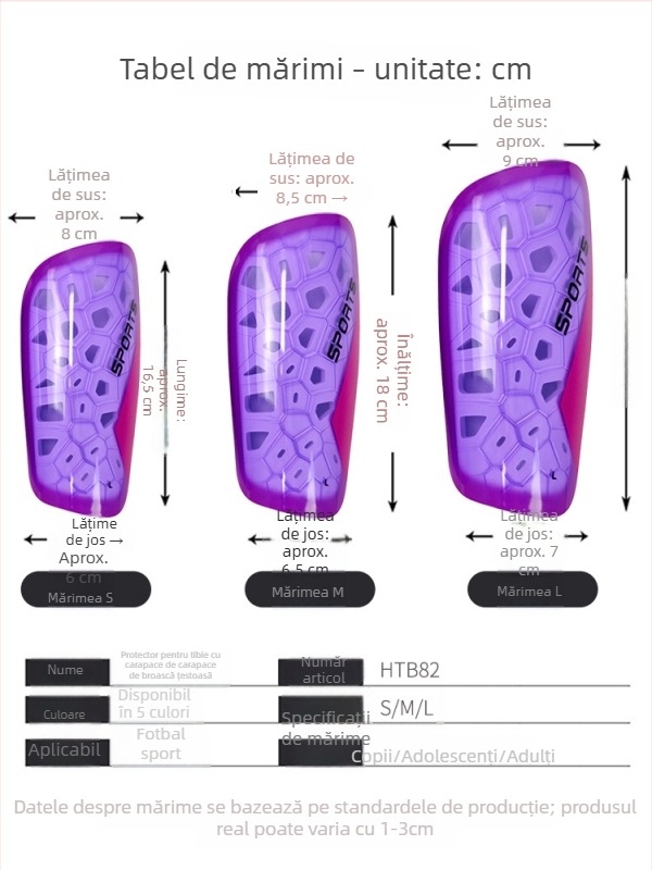 Protecții tibiale (tip insert) cu pernă de protecție mai groasă, material PU, potrivite pentru fotbal, baschet și volei, personalizare disponibilă