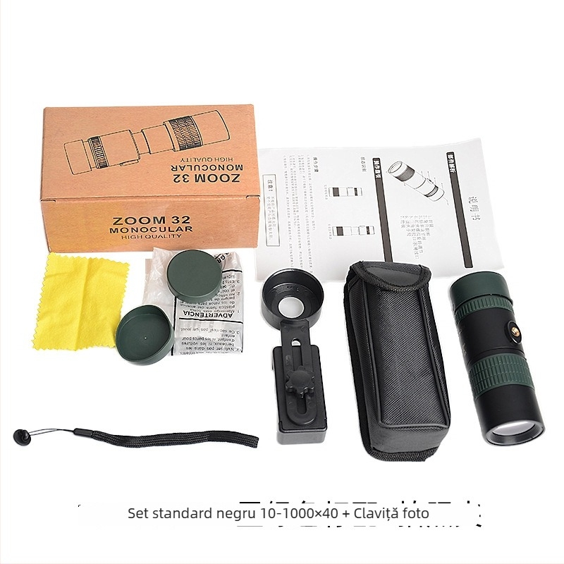 Telescop monocular Global Eagle 10-300x40, mărire 10-30x, câmp vizual 6,8°