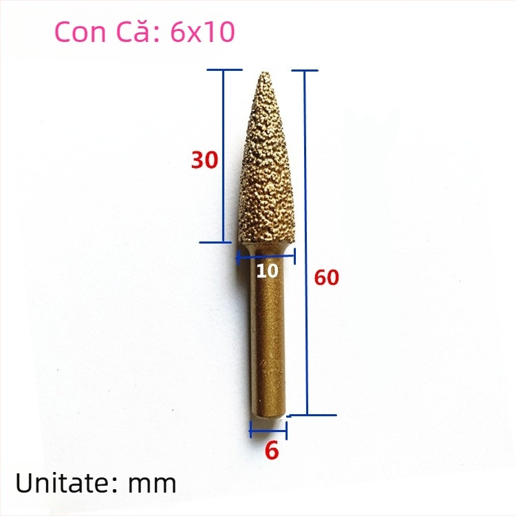 Cap de șlefuire din fontă cu diamant pentru bormașină manuală – pentru fontă, piatră și ceramică, personalizabil