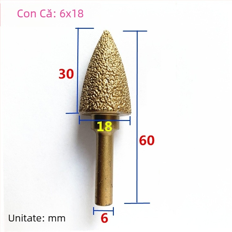 Cap de șlefuire din fontă cu diamant pentru bormașină manuală – pentru fontă, piatră și ceramică, personalizabil