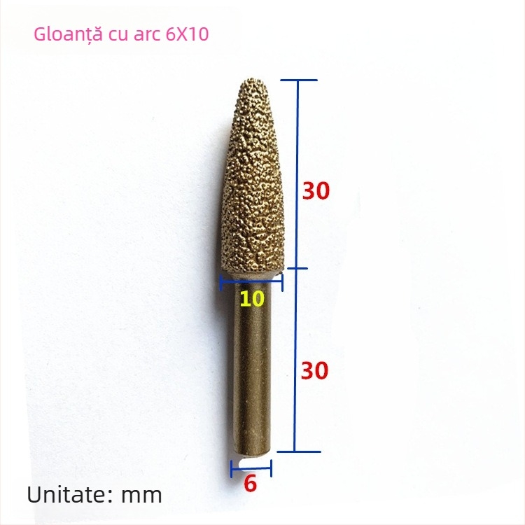 Cap de șlefuire din fontă cu diamant pentru bormașină manuală – pentru fontă, piatră și ceramică, personalizabil