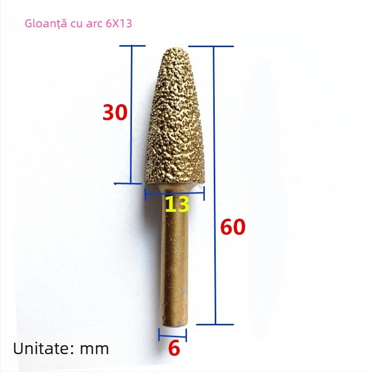 Cap de șlefuire din fontă cu diamant pentru bormașină manuală – pentru fontă, piatră și ceramică, personalizabil