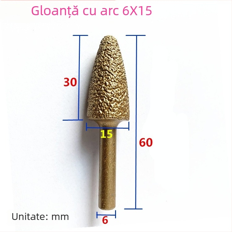 Cap de șlefuire din fontă cu diamant pentru bormașină manuală – pentru fontă, piatră și ceramică, personalizabil