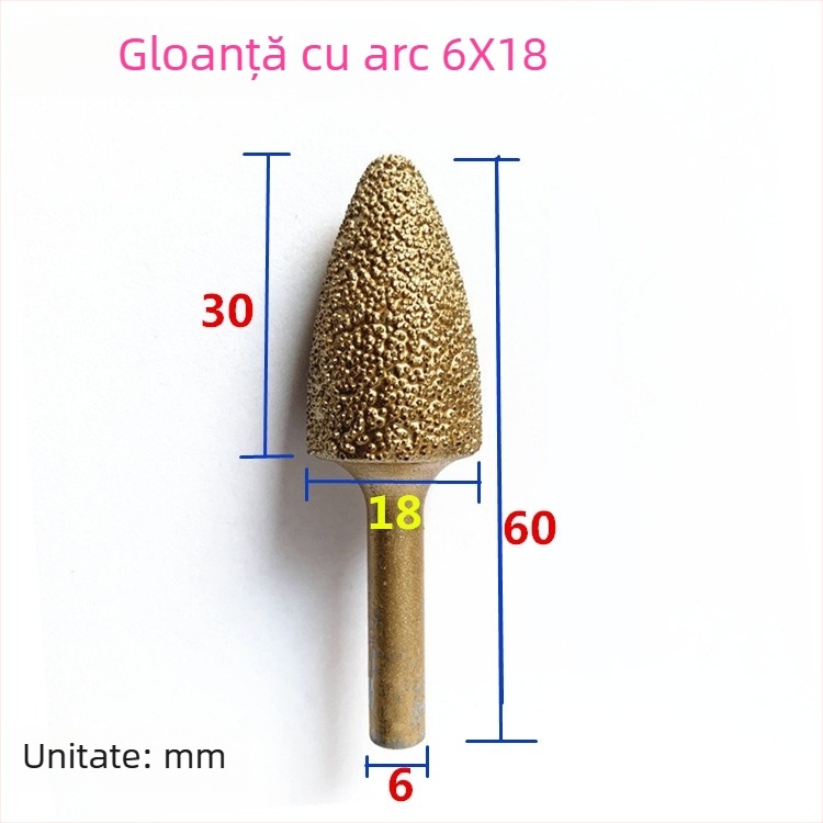 Cap de șlefuire din fontă cu diamant pentru bormașină manuală – pentru fontă, piatră și ceramică, personalizabil