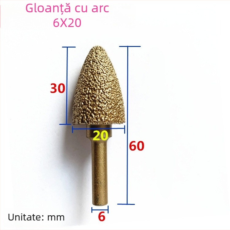 Cap de șlefuire din fontă cu diamant pentru bormașină manuală – pentru fontă, piatră și ceramică, personalizabil
