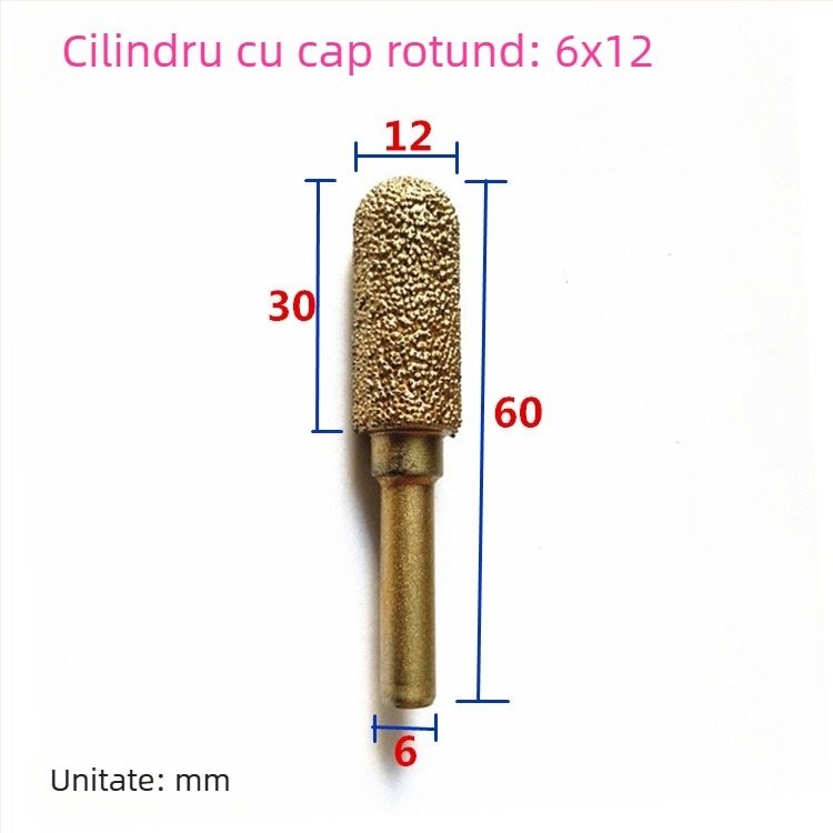 Cap de șlefuire din fontă cu diamant pentru bormașină manuală – pentru fontă, piatră și ceramică, personalizabil