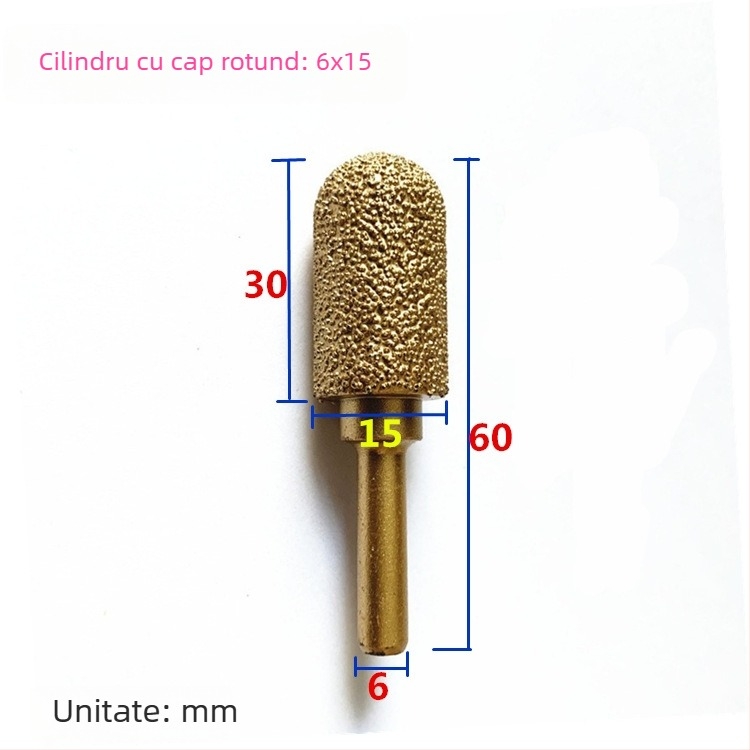 Cap de șlefuire din fontă cu diamant pentru bormașină manuală – pentru fontă, piatră și ceramică, personalizabil