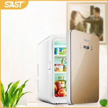 Mini frigider cosmetic cu răcire semiconductoră, Gold Porcelain, 5 L, 48 W