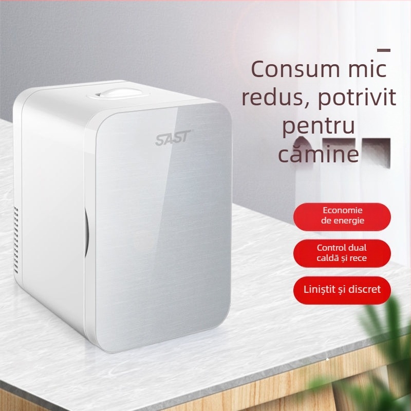 Mini frigider cosmetic cu răcire semiconductoră, Gold Porcelain, 5 L, 48 W