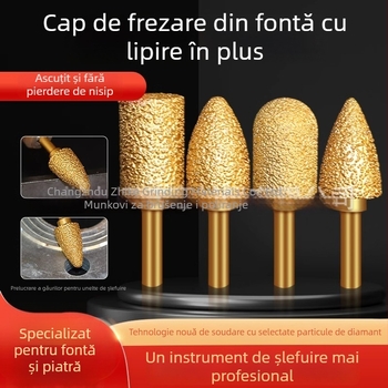 Cap de șlefuit cu diamant sudat pentru bormașină electrică – Xin Yilong, Material: Gold steel sand