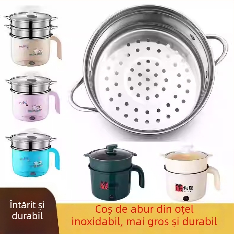 Oală electrică de gătit CW-1.8, vas interior din oțel inoxidabil, control mecanic cu buton, design cu 2 straturi, capacitate 1.8 L, funcție de curățare încorporată