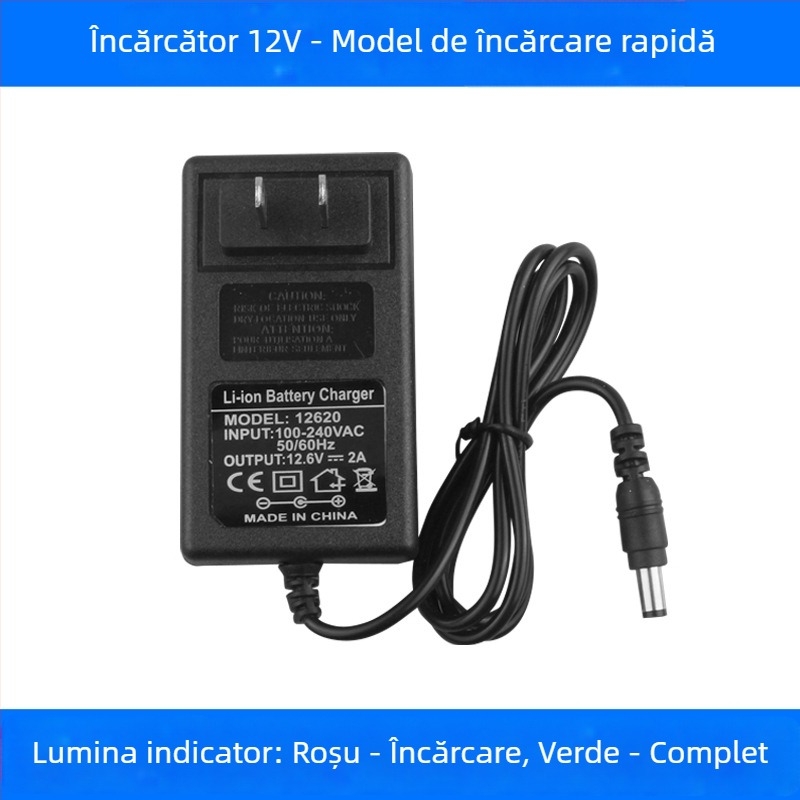 Bormașină manuală, multi-tensiune 12–25V, înainte/înapoi, fără reglaj de viteză, interval de tensiune 220V