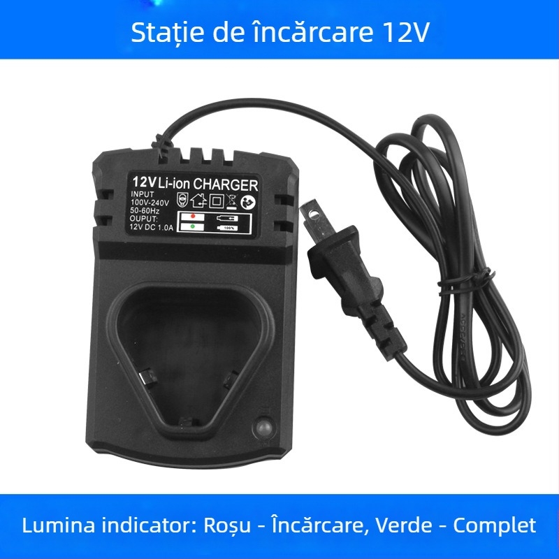 Bormașină manuală, multi-tensiune 12–25V, înainte/înapoi, fără reglaj de viteză, interval de tensiune 220V