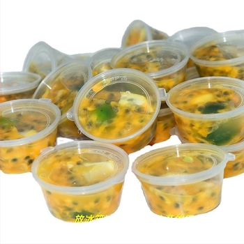 Cănițe de plastic pentru sosuri, de unică folosință, cu capac, compatibile cu microundele, pachet 1000