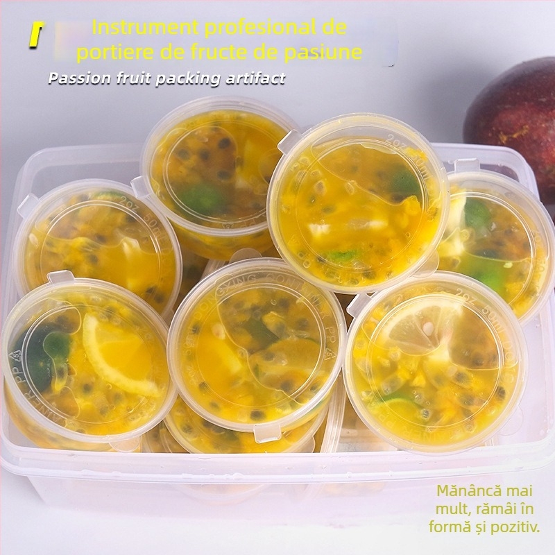 Cănițe de plastic pentru sosuri, de unică folosință, cu capac, compatibile cu microundele, pachet 1000