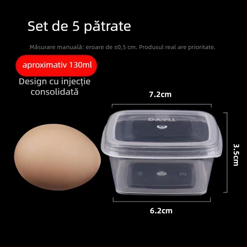 Cănițe de plastic pentru sosuri, de unică folosință, cu capac, compatibile cu microundele, pachet 1000