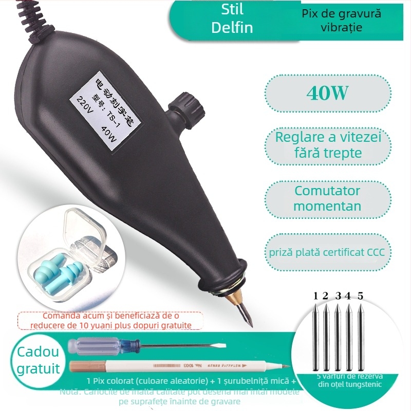DIY Stilou electric de gravură, Stilou compact pentru gravură și marcare, Stilou electric de gravură, Mașină de gravură jad și metal