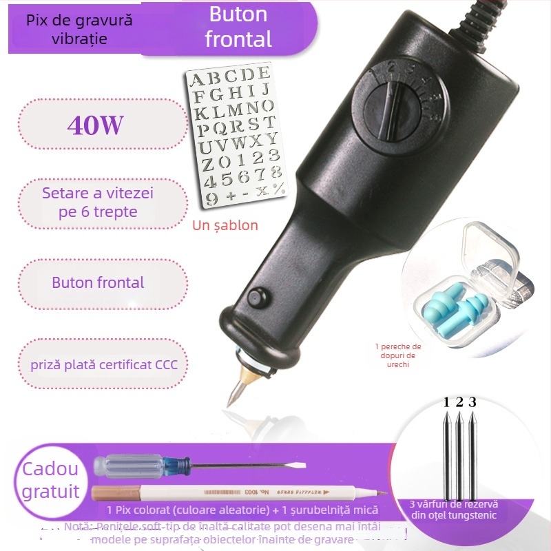 DIY Stilou electric de gravură, Stilou compact pentru gravură și marcare, Stilou electric de gravură, Mașină de gravură jad și metal
