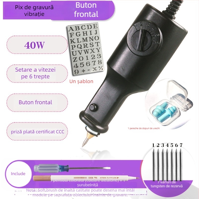DIY Stilou electric de gravură, Stilou compact pentru gravură și marcare, Stilou electric de gravură, Mașină de gravură jad și metal