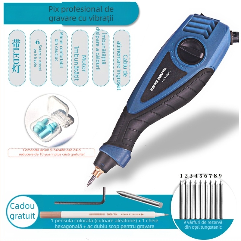 DIY Stilou electric de gravură, Stilou compact pentru gravură și marcare, Stilou electric de gravură, Mașină de gravură jad și metal