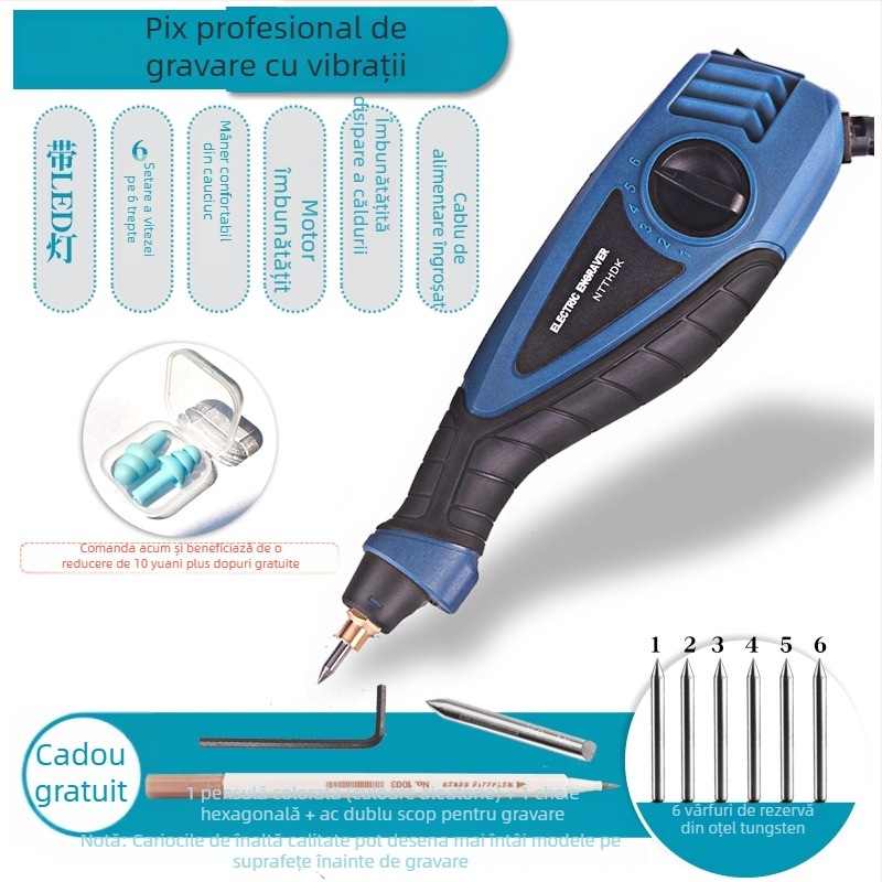 DIY Stilou electric de gravură, Stilou compact pentru gravură și marcare, Stilou electric de gravură, Mașină de gravură jad și metal