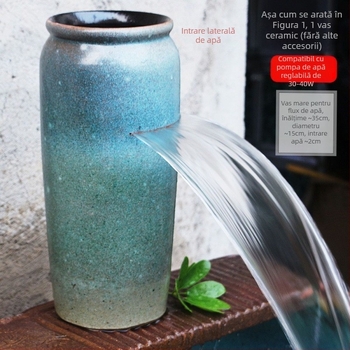 Ornament ceramic pentru acvariu cu cascadă, stil simplu și modern, fără personalizare, cadou