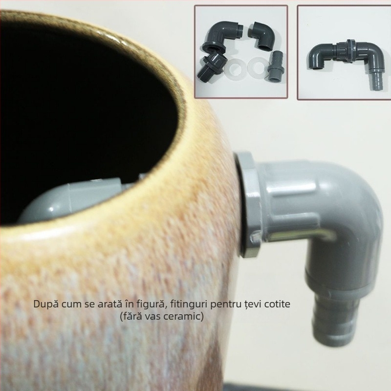 Ornament ceramic pentru acvariu cu cascadă, stil simplu și modern, fără personalizare, cadou