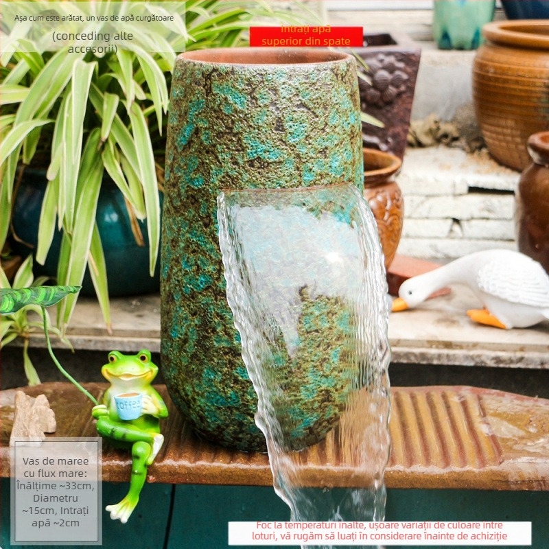 Ornament ceramic pentru acvariu cu cascadă, stil simplu și modern, fără personalizare, cadou