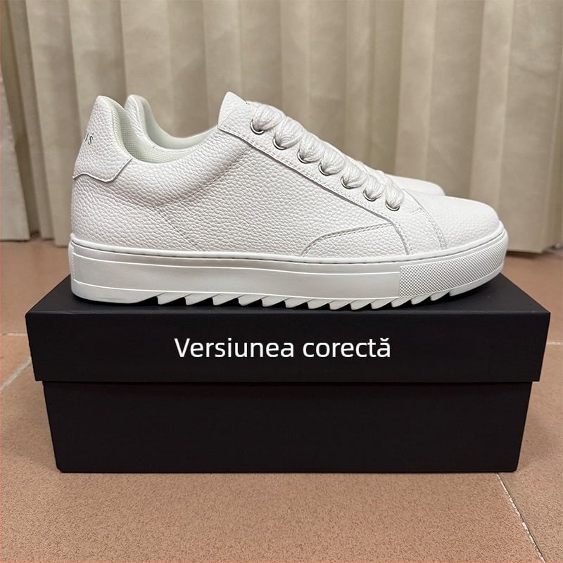 Adidași sport casual unisex, talpă groasă, închidere cu șireturi, partea superioară din țesătură, talpă din cauciuc, branț PU