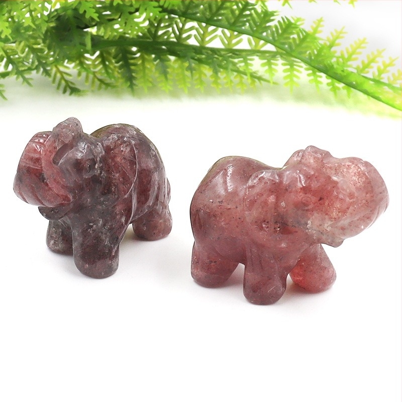 Ornament elefant din obsidian, gravat și lustruit, personalizabil, în formă de animal