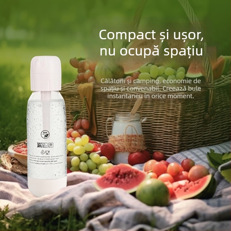 Mașină de apă cu sifon – Portabilă pentru uz casnic, pentru băuturi carbogazoase DIY, Brand: sodayylian, Material corp: PET