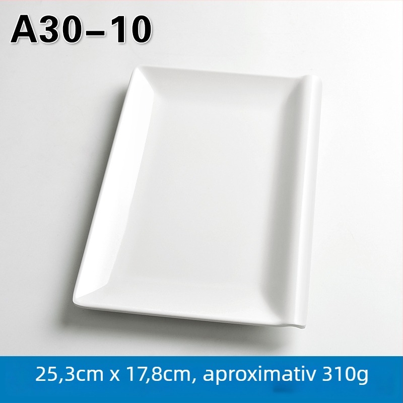 Tavă de servire dreptunghiulară din melamină pentru hot pot și grătar, stil chinezesc, finisaj pulverizat