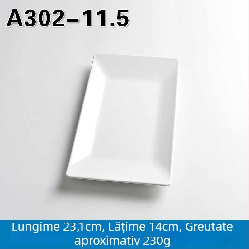 Tavă de servire dreptunghiulară din melamină pentru hot pot și grătar, stil chinezesc, finisaj pulverizat