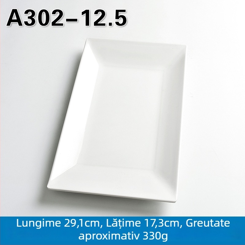 Tavă de servire dreptunghiulară din melamină pentru hot pot și grătar, stil chinezesc, finisaj pulverizat