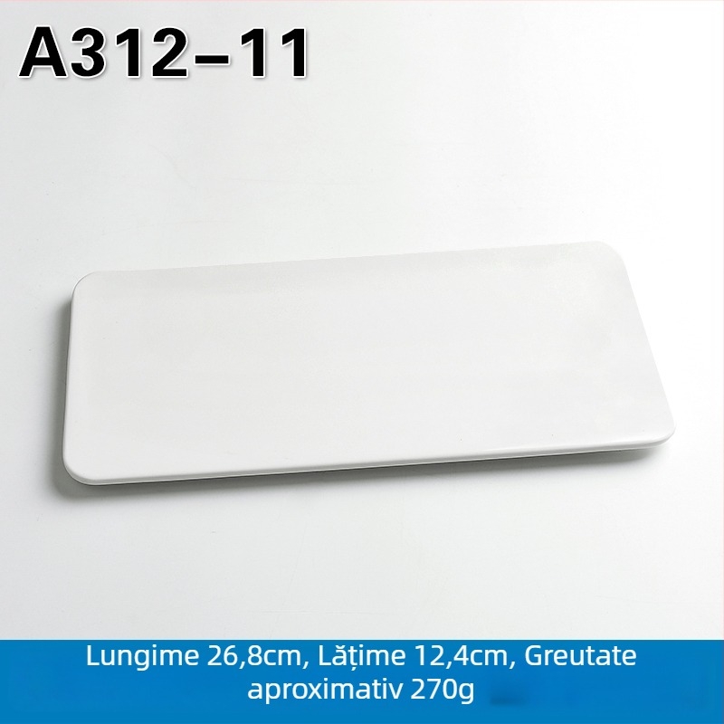 Tavă de servire dreptunghiulară din melamină pentru hot pot și grătar, stil chinezesc, finisaj pulverizat