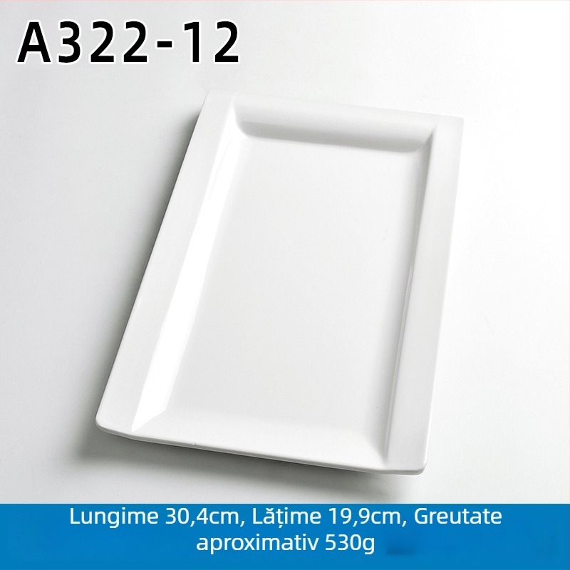 Tavă de servire dreptunghiulară din melamină pentru hot pot și grătar, stil chinezesc, finisaj pulverizat