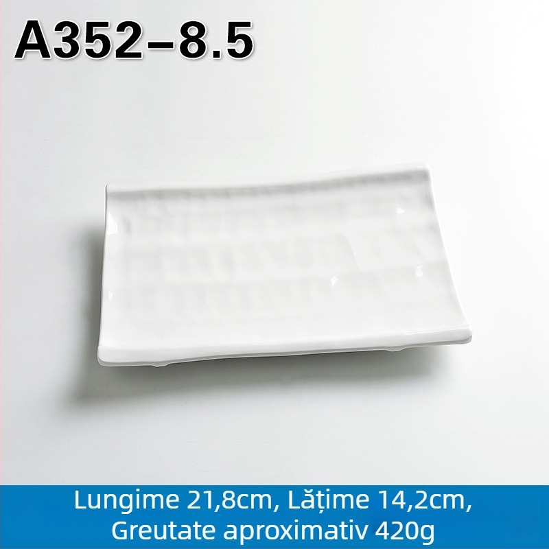 Tavă de servire dreptunghiulară din melamină pentru hot pot și grătar, stil chinezesc, finisaj pulverizat