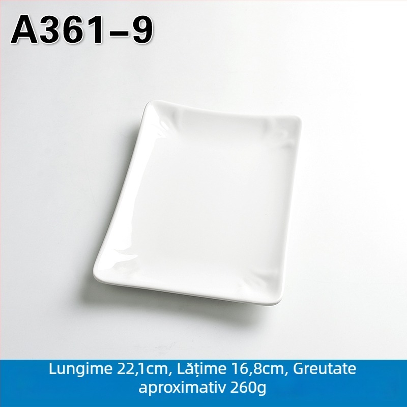 Tavă de servire dreptunghiulară din melamină pentru hot pot și grătar, stil chinezesc, finisaj pulverizat