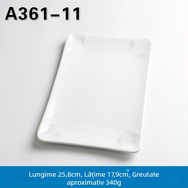 Tavă de servire dreptunghiulară din melamină pentru hot pot și grătar, stil chinezesc, finisaj pulverizat