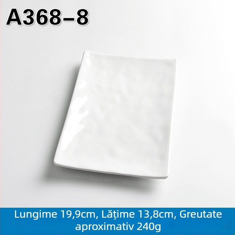 Tavă de servire dreptunghiulară din melamină pentru hot pot și grătar, stil chinezesc, finisaj pulverizat