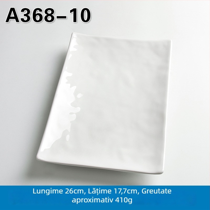 Tavă de servire dreptunghiulară din melamină pentru hot pot și grătar, stil chinezesc, finisaj pulverizat