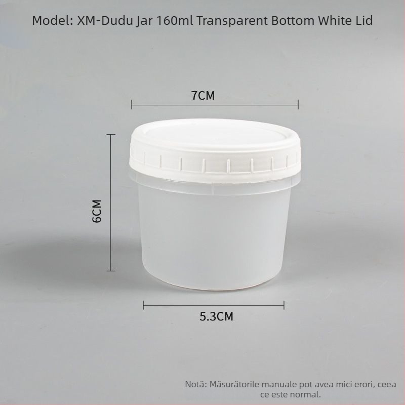 Cutie de prânz de unică folosință cu capac, formă rotundă, material PP, compatibilă cu microunde și congelare.