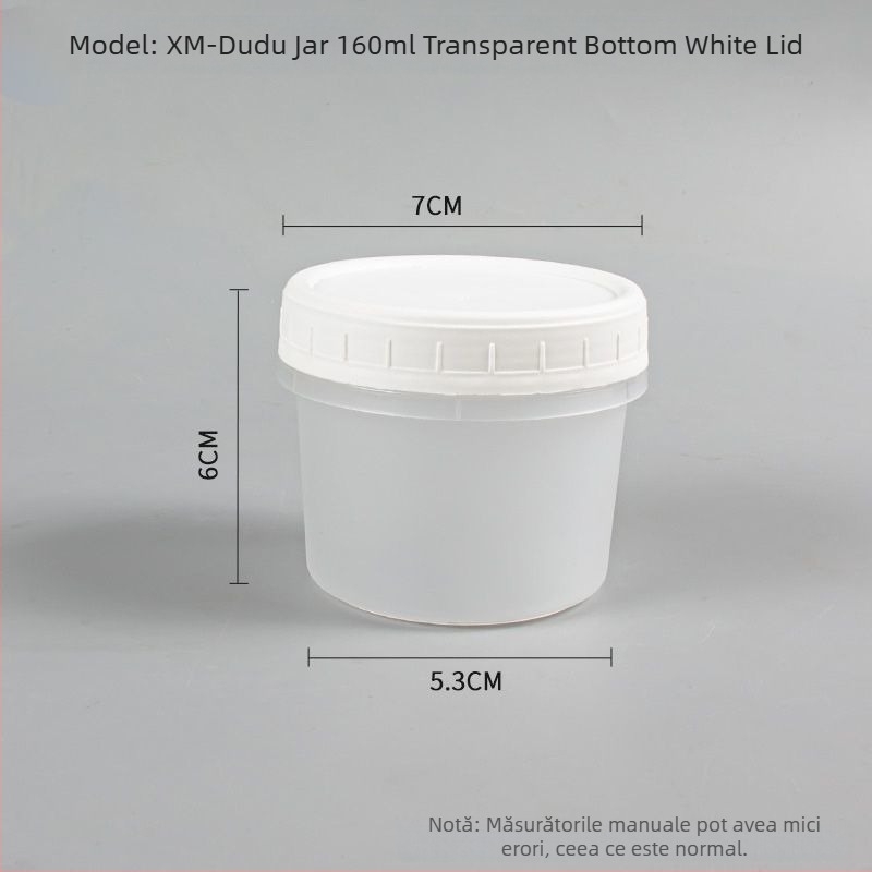 Cutie de prânz de unică folosință cu capac, formă rotundă, material PP, compatibilă cu microunde și congelare.