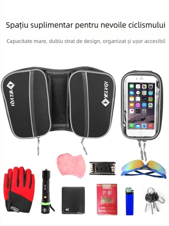Geantă pentru țeava superioară a bicicletei, impermeabilă, 5 L, model ylqb001, pentru bicicletă de munte
