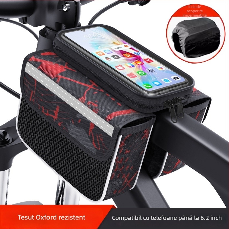 Geantă pentru țeava superioară a bicicletei, impermeabilă, 5 L, model ylqb001, pentru bicicletă de munte