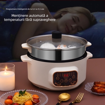 Oală electrică multifuncțională pentru gătit, capacitate 2.1–4 L, pentru 2–3 persoane, liner din oțel inoxidabil 201, 1–2 straturi, modelul 701