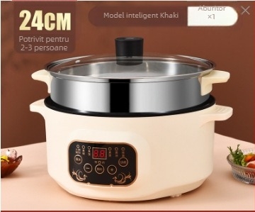 Oală electrică multifuncțională pentru gătit, capacitate 2.1–4 L, pentru 2–3 persoane, liner din oțel inoxidabil 201, 1–2 straturi, modelul 701